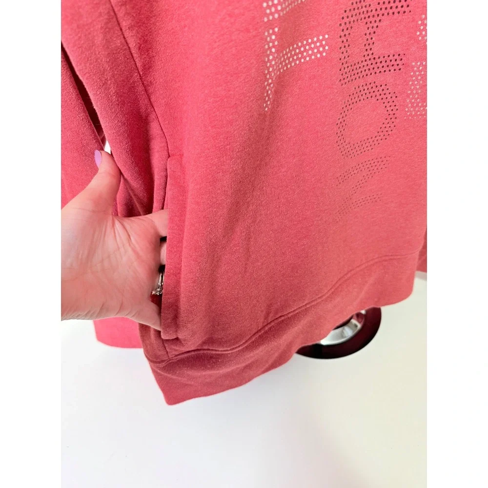 The North Face Hoodie Men's Large Pullover Graphic Half‎ Dome Logo Heather Red